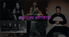 Desktop Screenshot of encore-artists.com