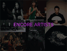 Tablet Screenshot of encore-artists.com